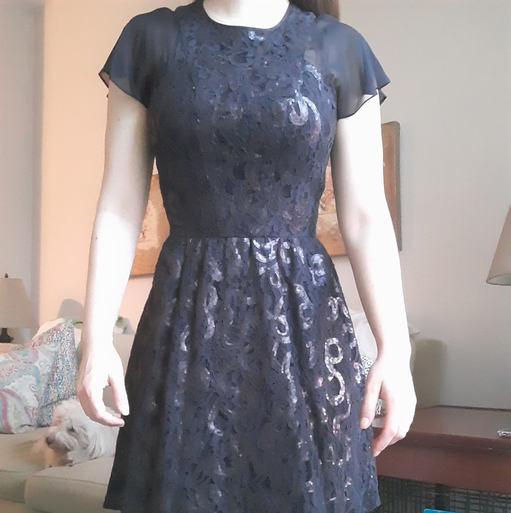 Andrew Marc lace and sequined dress